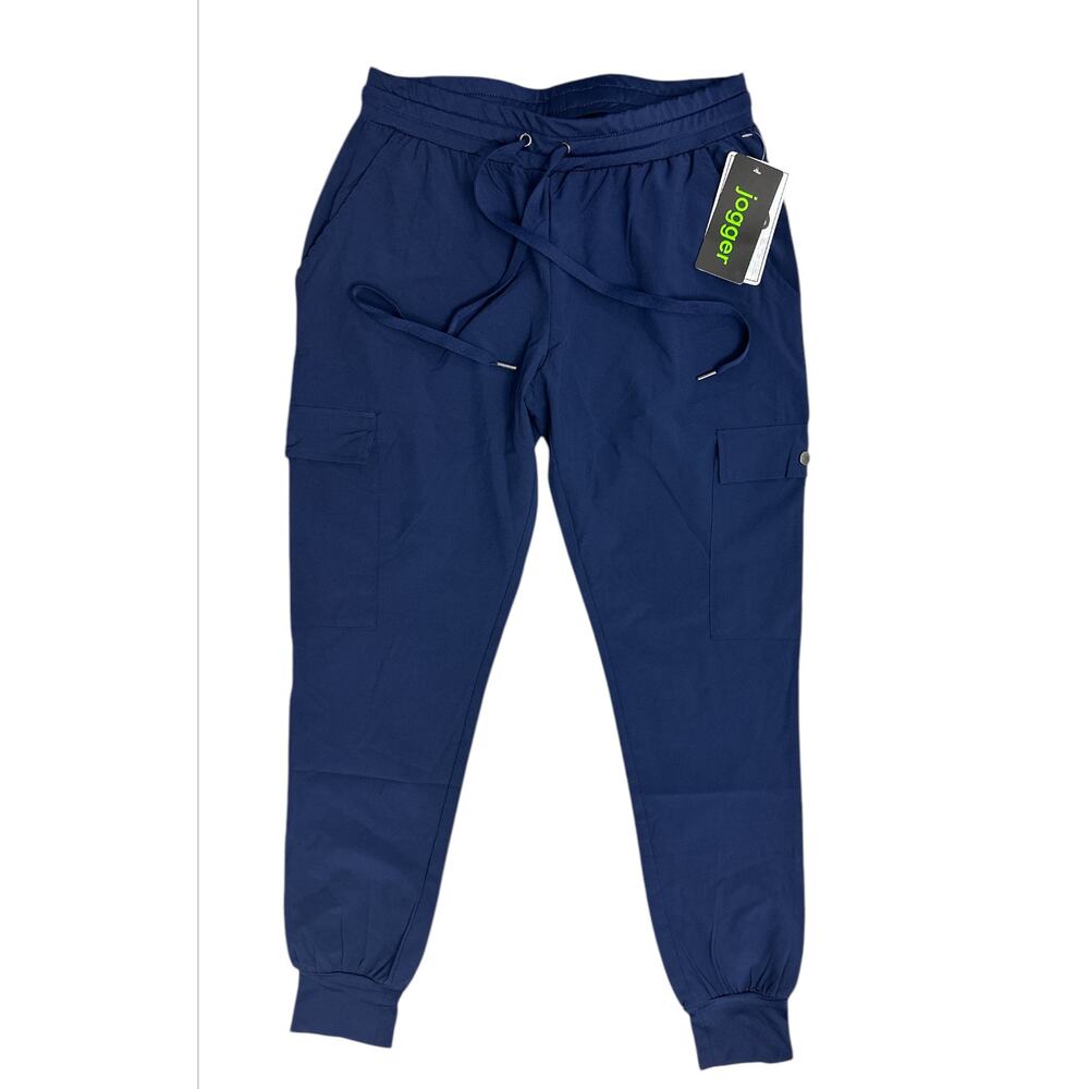 GT Performance Joggers Navy Blue Wrinkle free Women’s Work Scrub pants Sz Medium